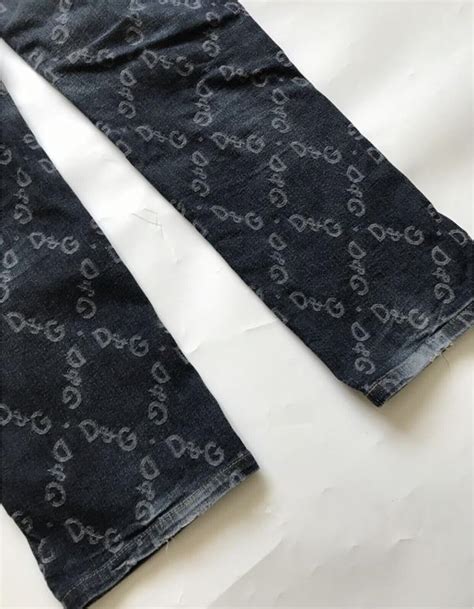 dolce and gabbana monogram jeans